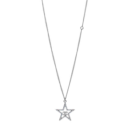 Chanel Ruthenium Crystal Star CC Necklace 1 of 7