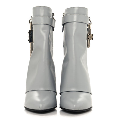 Givenchy Calfskin Shark Lock Ankle Boots 36 Light Grey 3 of 9