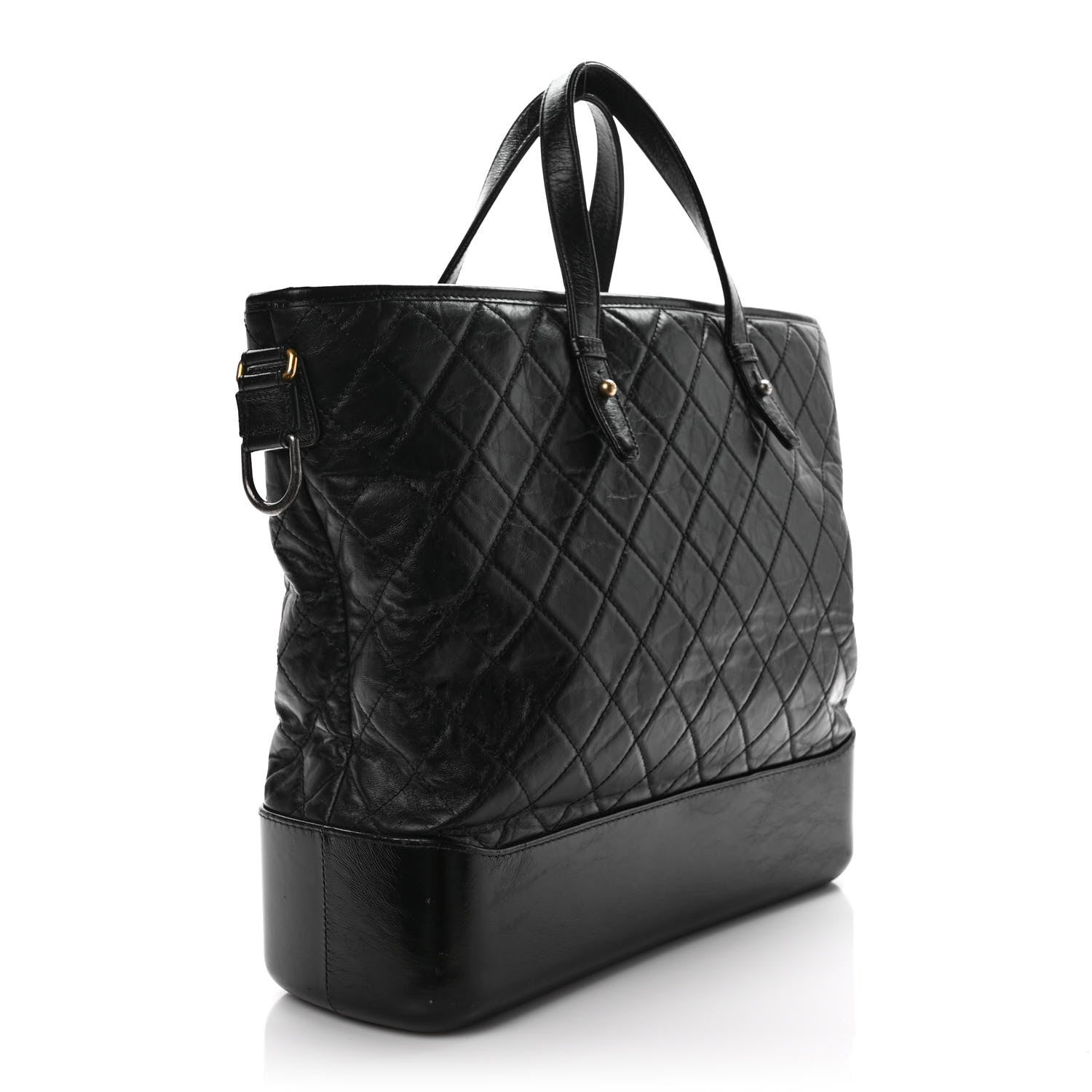 Chanel Calfskin Quilted Large Gabrielle Shopping Tote Black 3 of 11