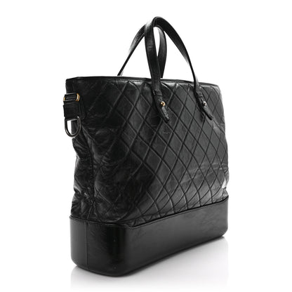 Chanel Calfskin Quilted Large Gabrielle Shopping Tote Black 3 of 11