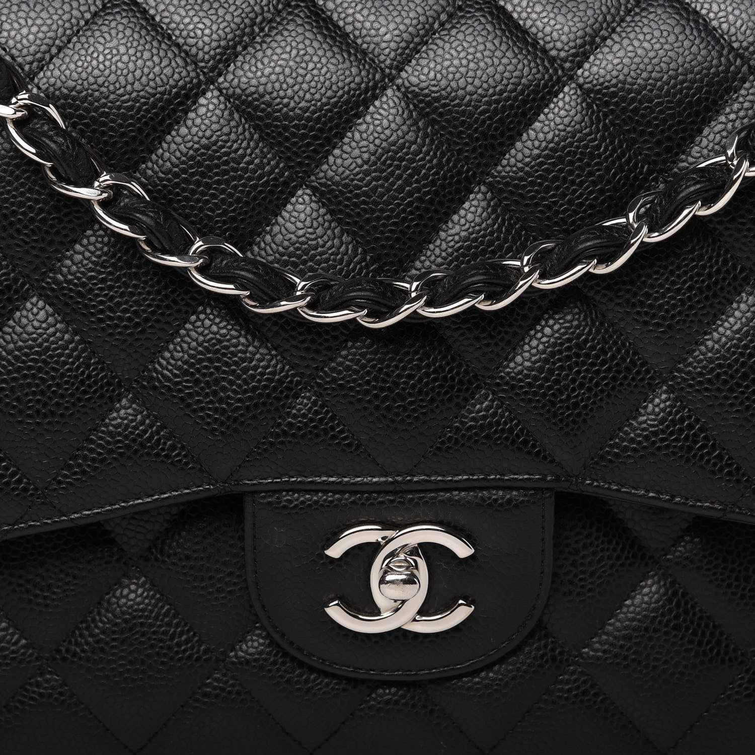Chanel Caviar Quilted Jumbo Double Flap Black 10 of 10
