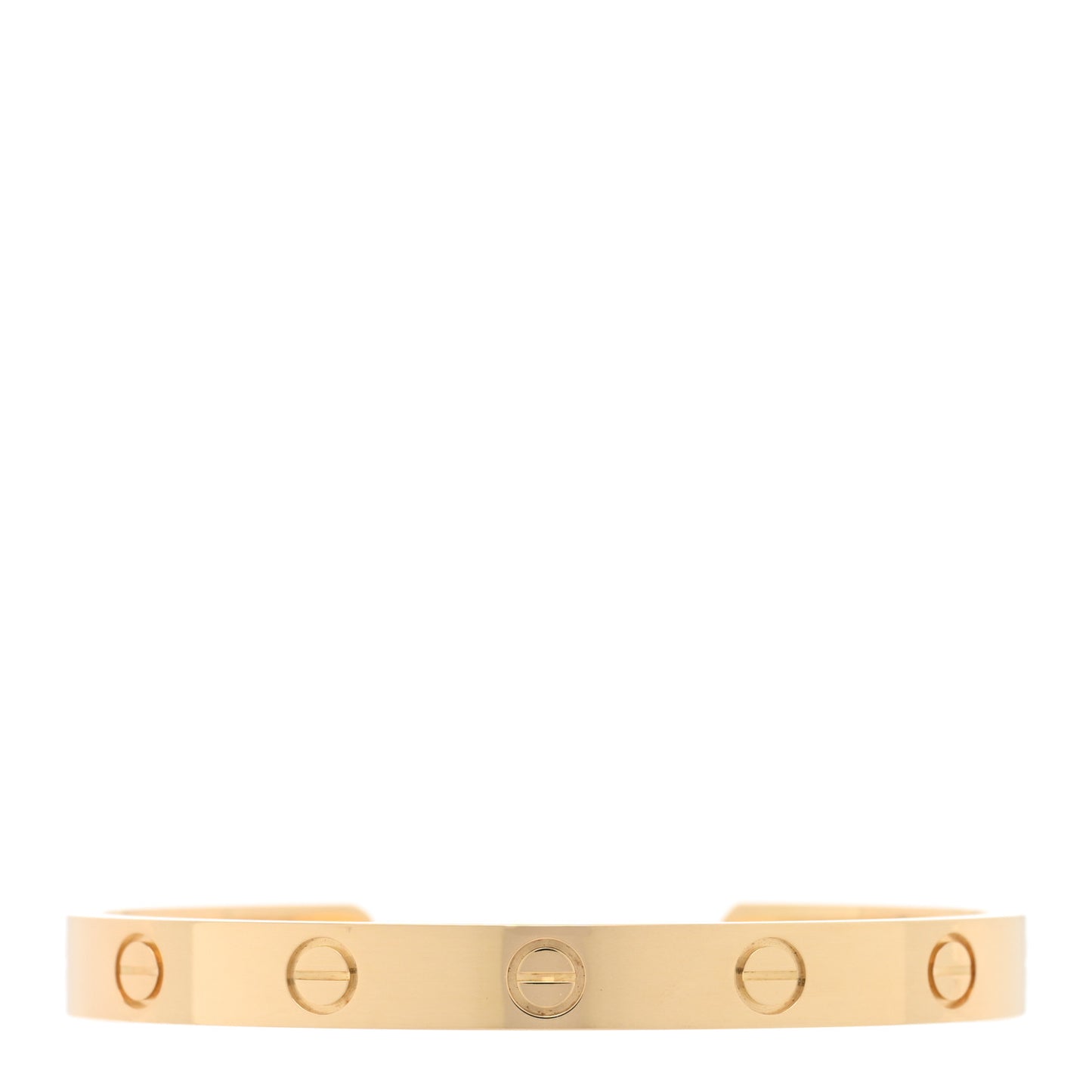 18K Yellow Gold LOVE Cuff Bracelet 16