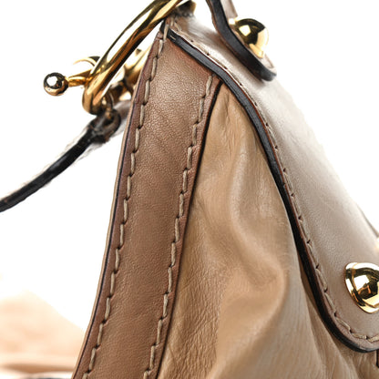 Gucci Calfskin Large Jockey Hobo Tan 11 of 16