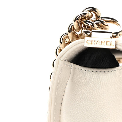 Chanel Caviar Quilted Small Boy Flap White 12 of 12