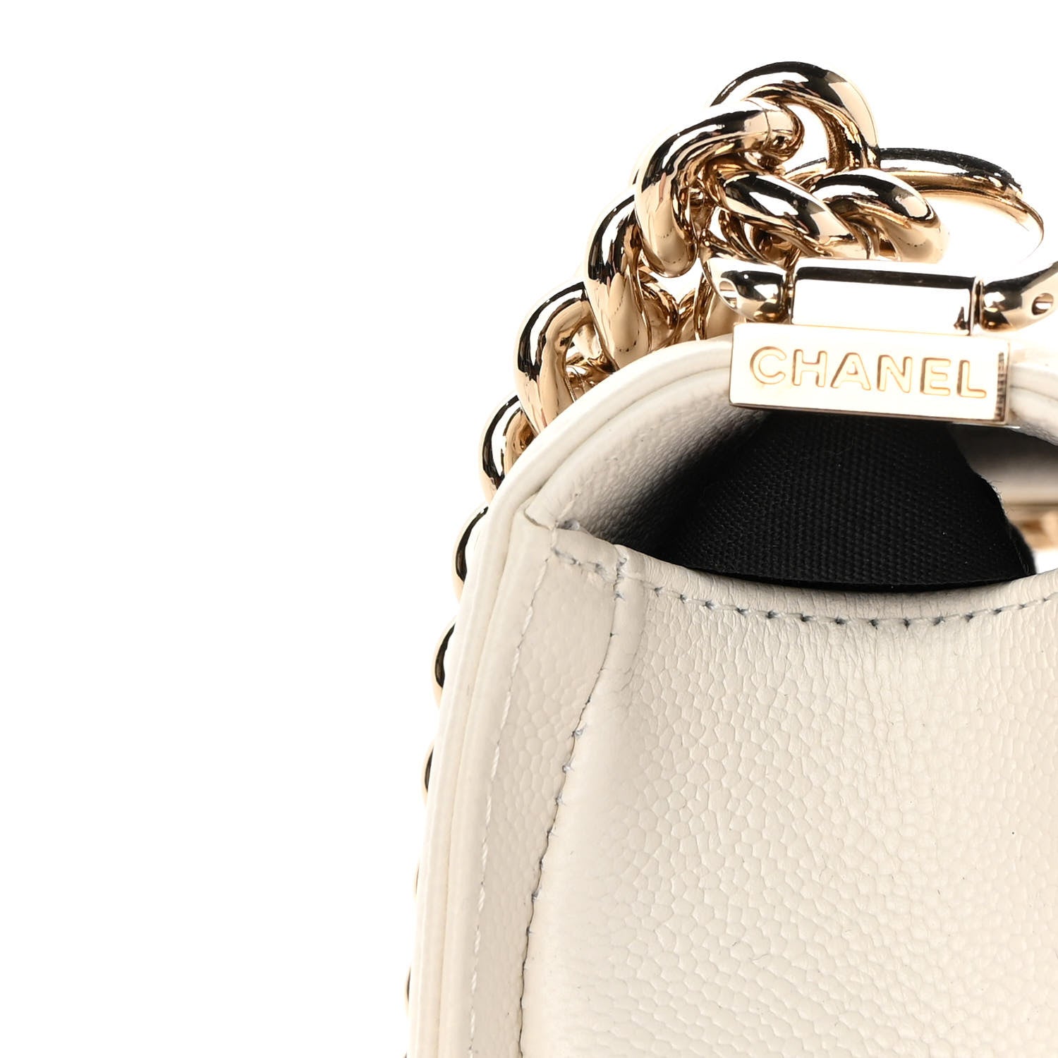 Chanel Caviar Quilted Small Boy Flap White 12 of 12