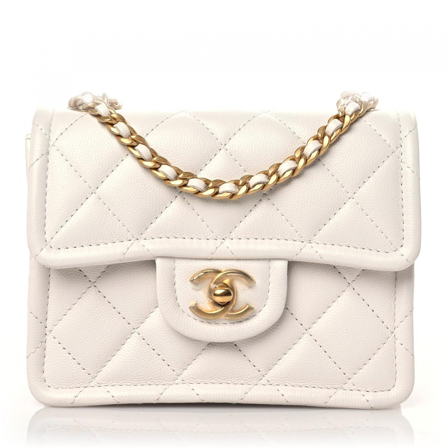 Chanel Caviar Quilted Mini Sweet Classic Flap White 1 of 11