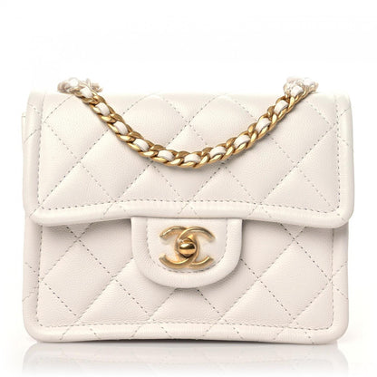 Chanel Caviar Quilted Mini Sweet Classic Flap White 1 of 11