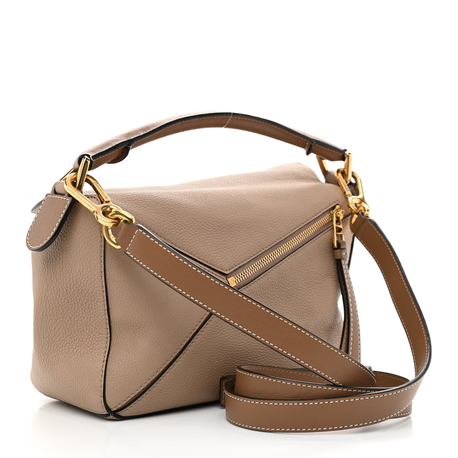 Loewe Grained Calfskin Small Puzzle Bag Sand Mink 3 of 8