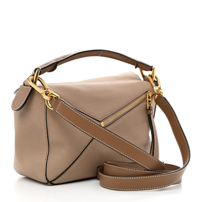 Loewe Grained Calfskin Small Puzzle Bag Sand Mink 3 of 8