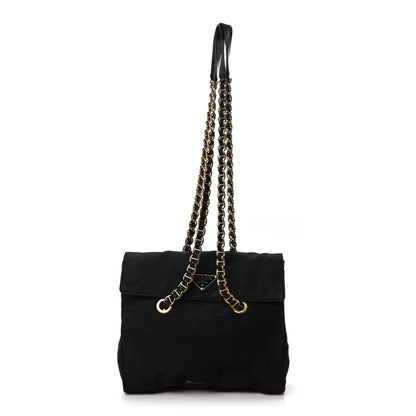 Prada Tessuto Nylon Catena Shoulder Bag Black 1 of 9