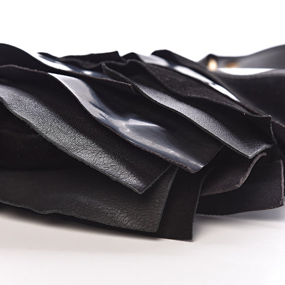 Saint Laurent Patent Chevre Suede Ruffle Small Saint Tropez Black 9 of 10