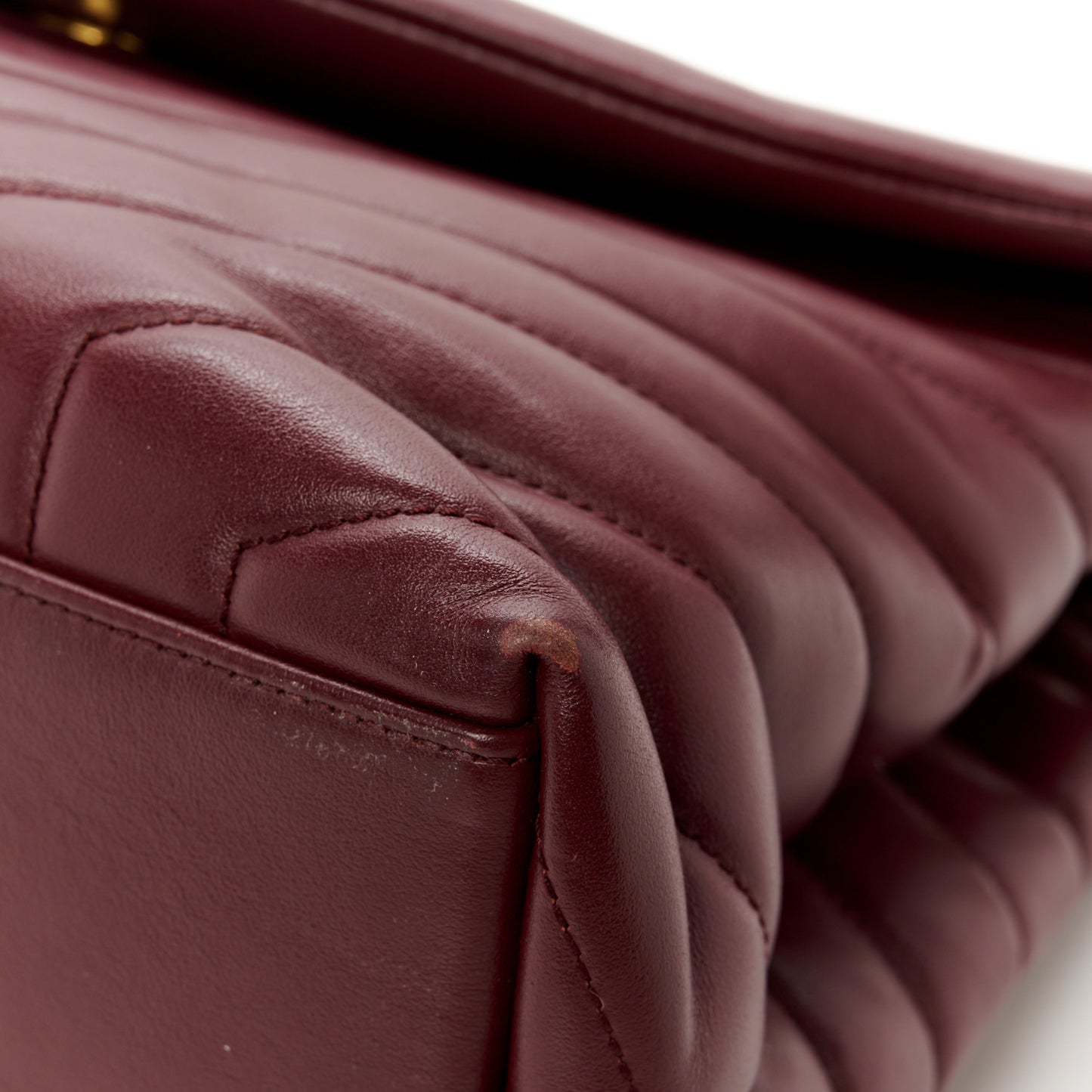 Calfskin Y Quilted Monogram Medium Loulou Chain Satchel Rouge Legion