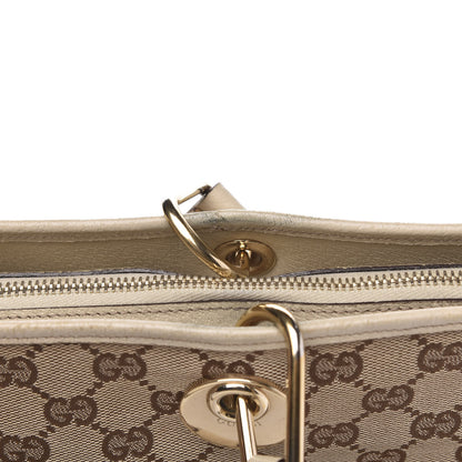 Gucci Monogram Eclipse Tote Beige 13 of 19