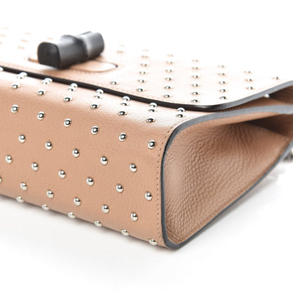 Gucci Calfskin Studded Medium Miss Bamboo Shoulder Bag Camelia 6 of 9