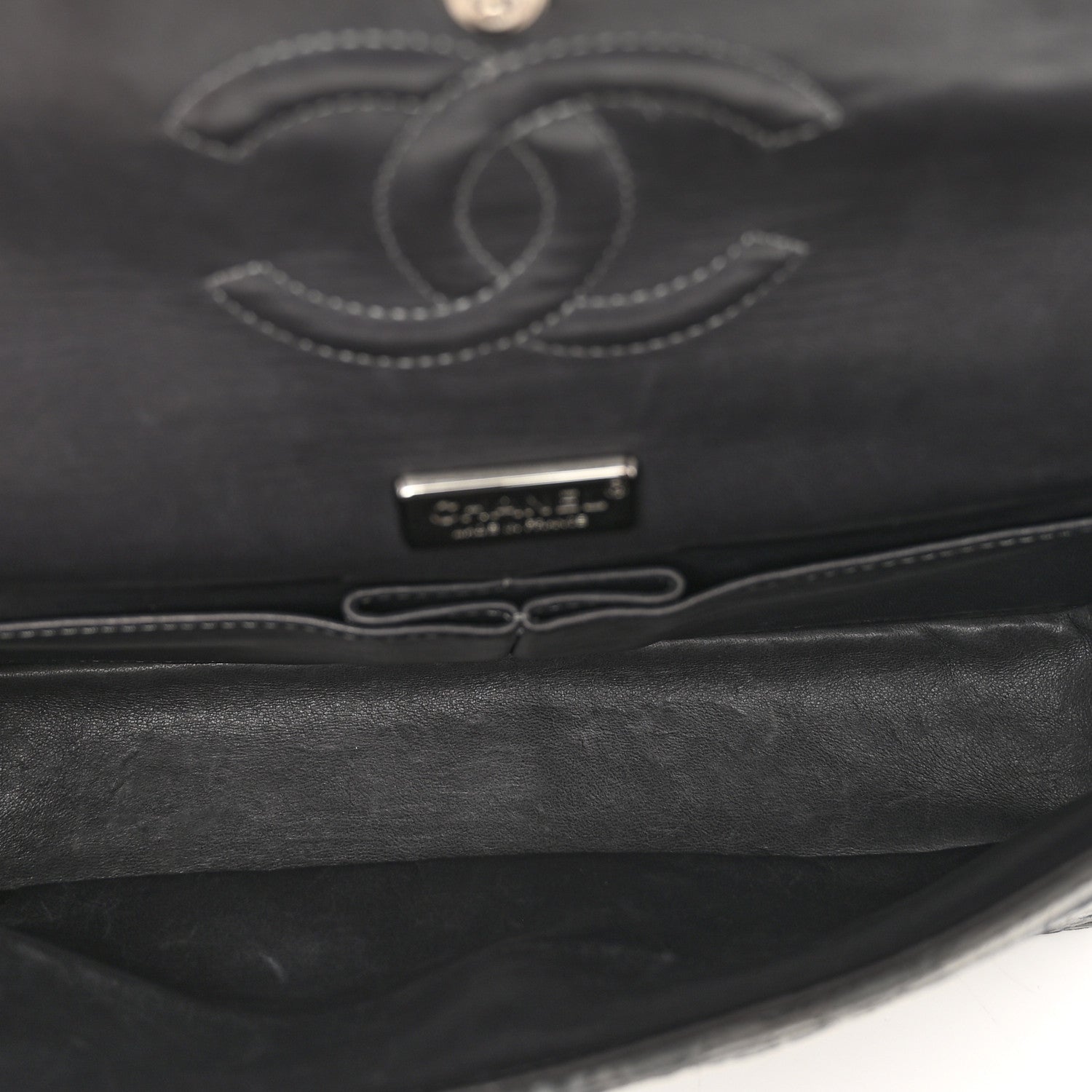 Chanel Snakeskin Medium Double Flap Grey 6 of 10