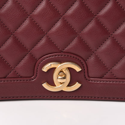 Chanel Calfskin Quilted Large Flap Bag Burgundy 8 of 11