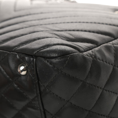 Chanel Lambskin Chevron Quilted Shoulder Bag Black 11 of 14