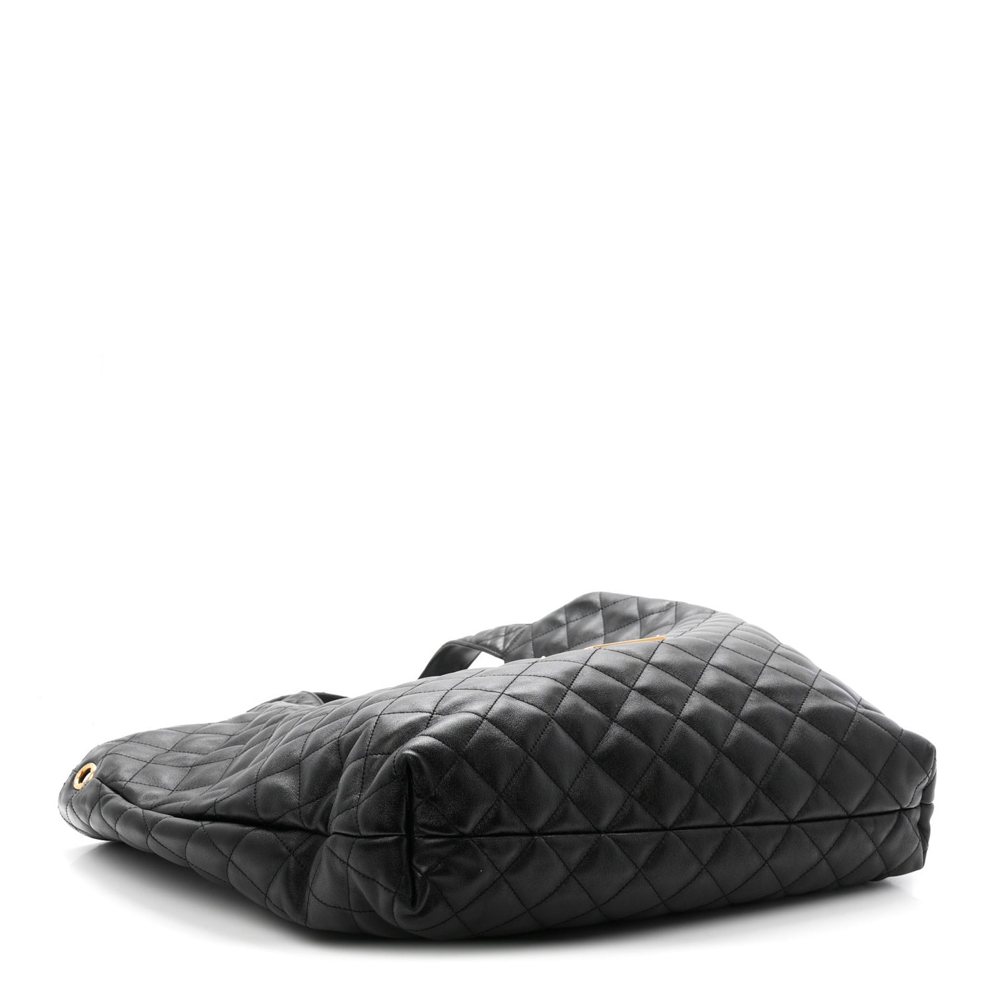 Lambskin Quilted Maxi Icare Shopping Tote Black