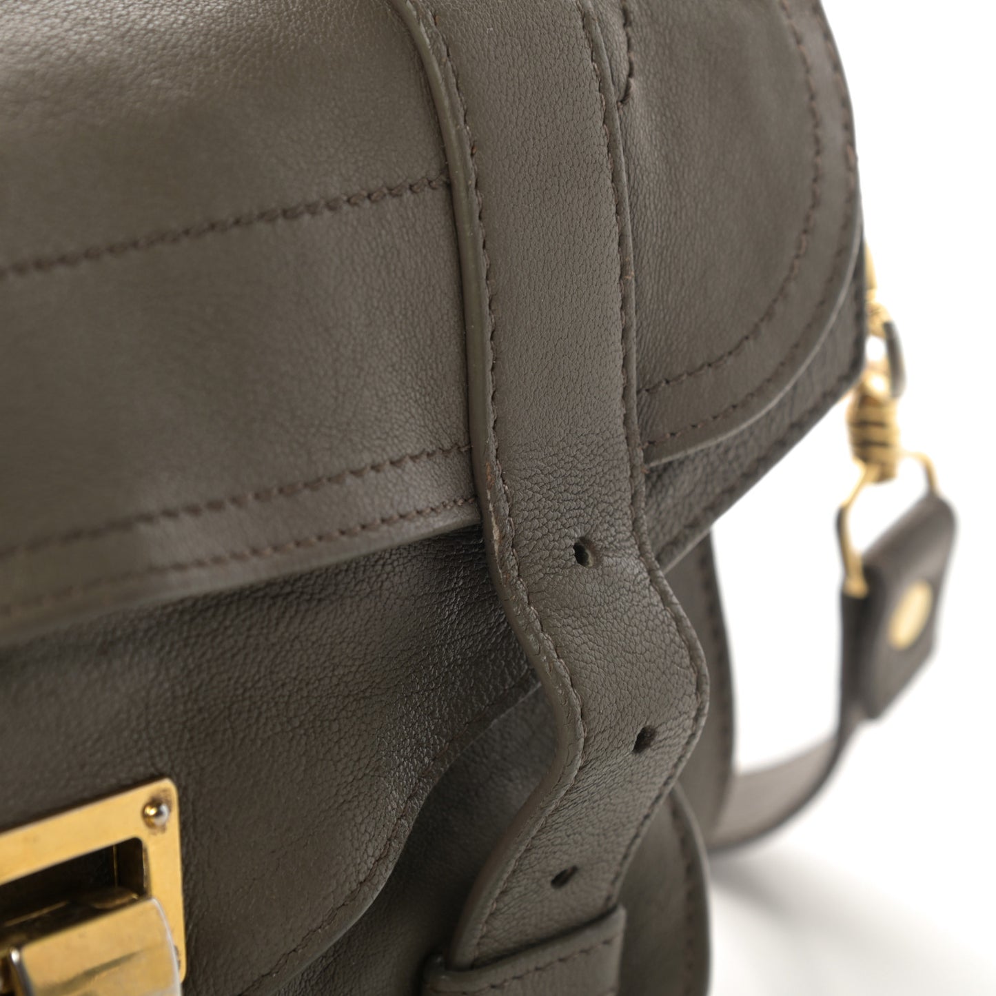 Lambskin Tiny PS1 Satchel Smoke