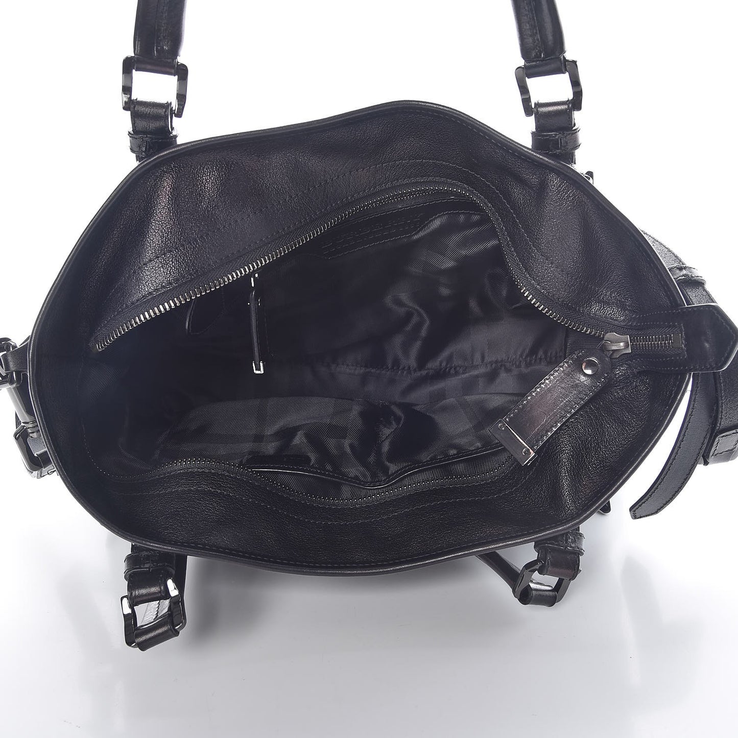 Calfskin Dallinger Satchel Black