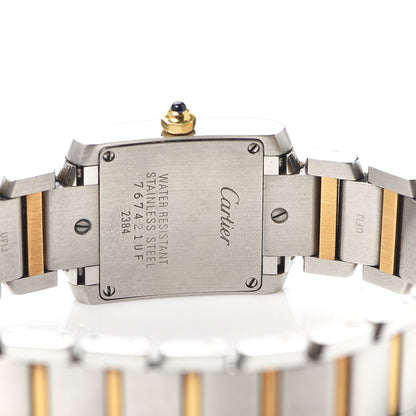 Cartier Stainless Steel 18K Yellow Gold 20mm Tank Francaise Quartz Watch 4 of 6