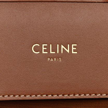 Celine Calfskin Canvas Triomphe Large Couffin White 6 of 10