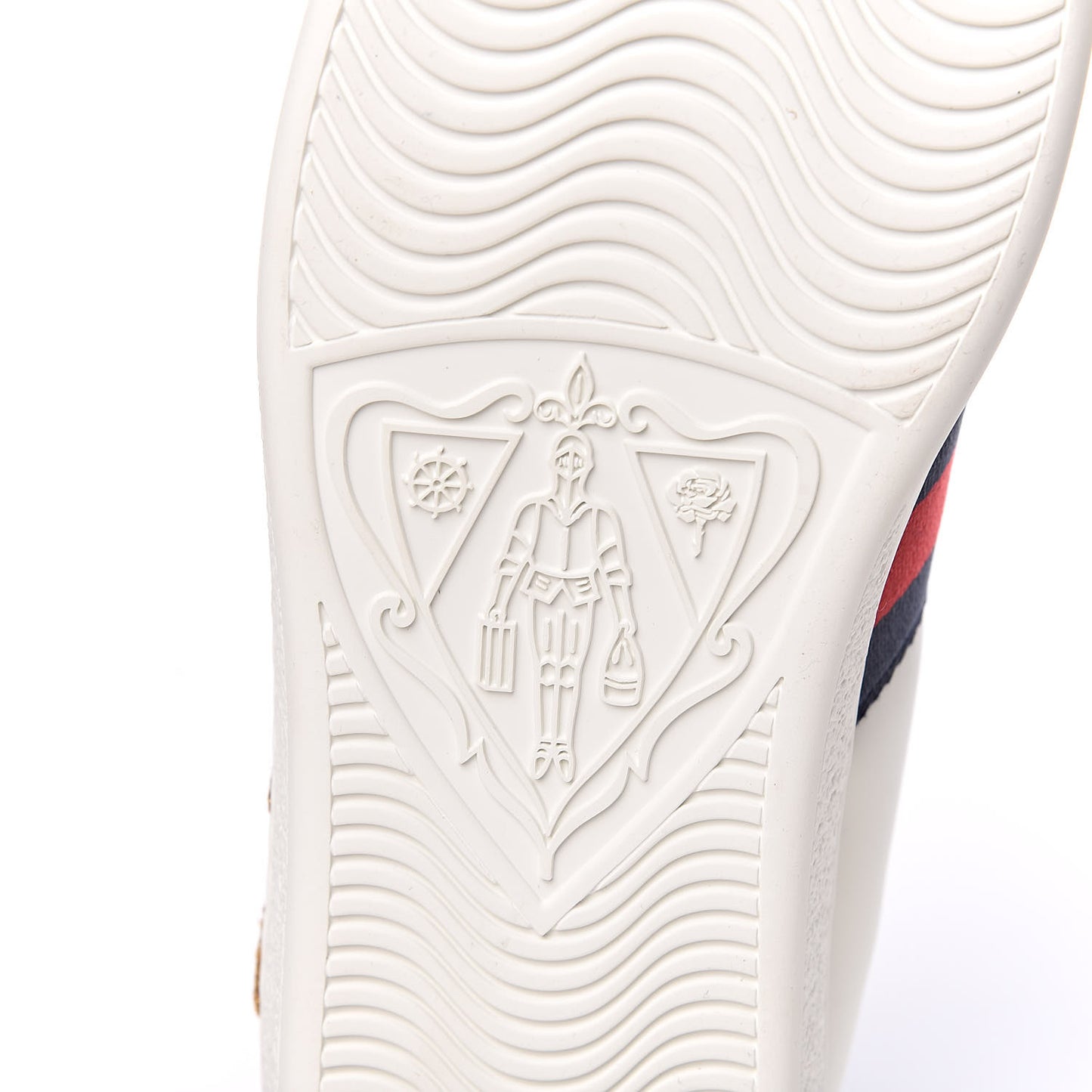 Calfskin Nappa Web LOVED Embroidered Womens Ace Sneakers 37.5 White Red Flame Notte