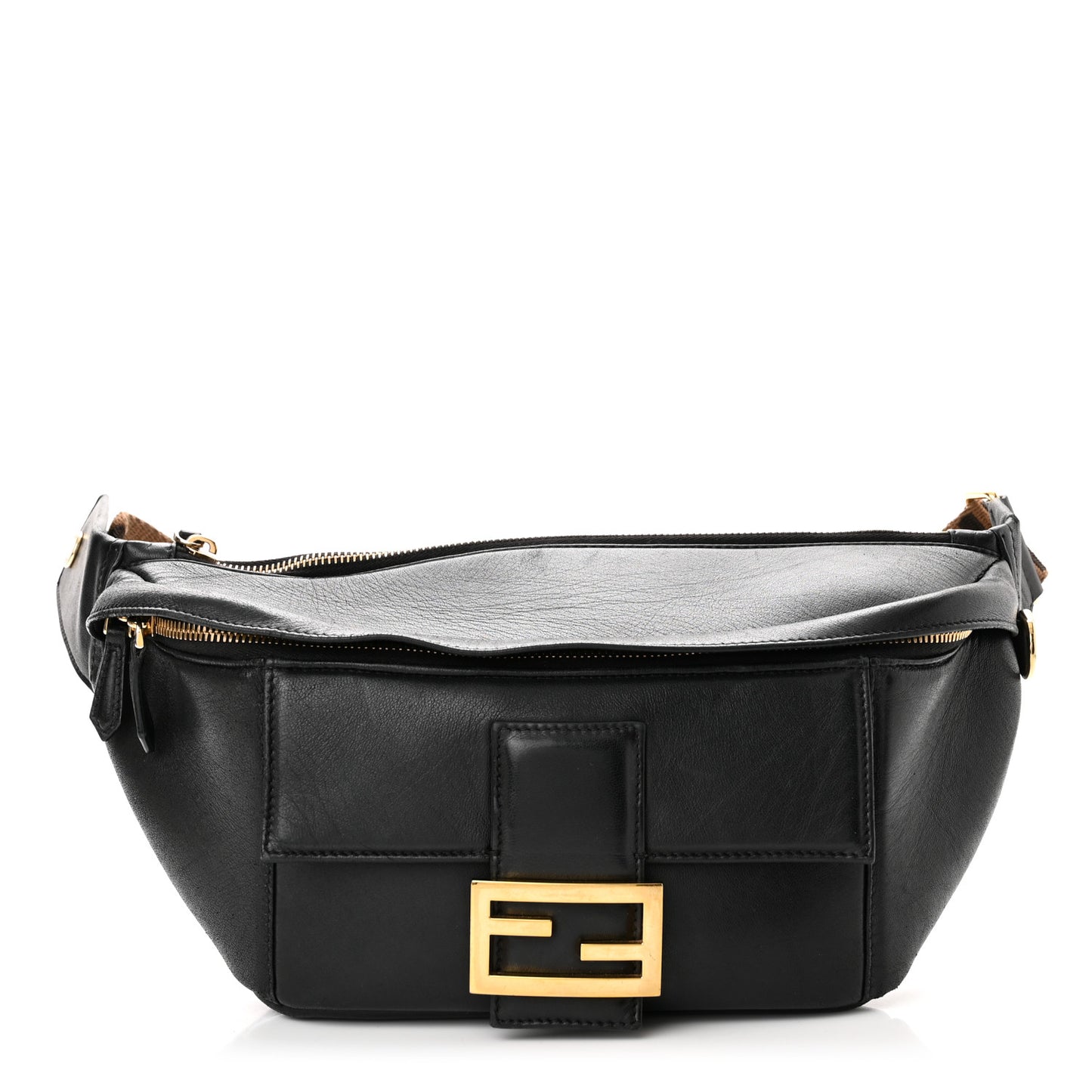 Nappa Apolo Baguette Belt Bag Black Tobacco