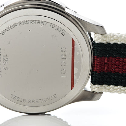 Gucci Stainless Steel Nylon 44mm Sport Quartz Watch White 7 of 11