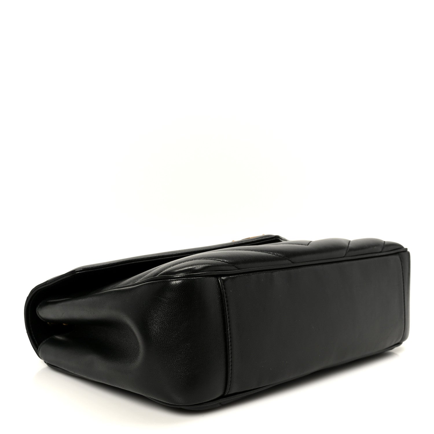 Saint Laurent Lambskin Chevron Quilted Large Loulou Black 5 of 15
