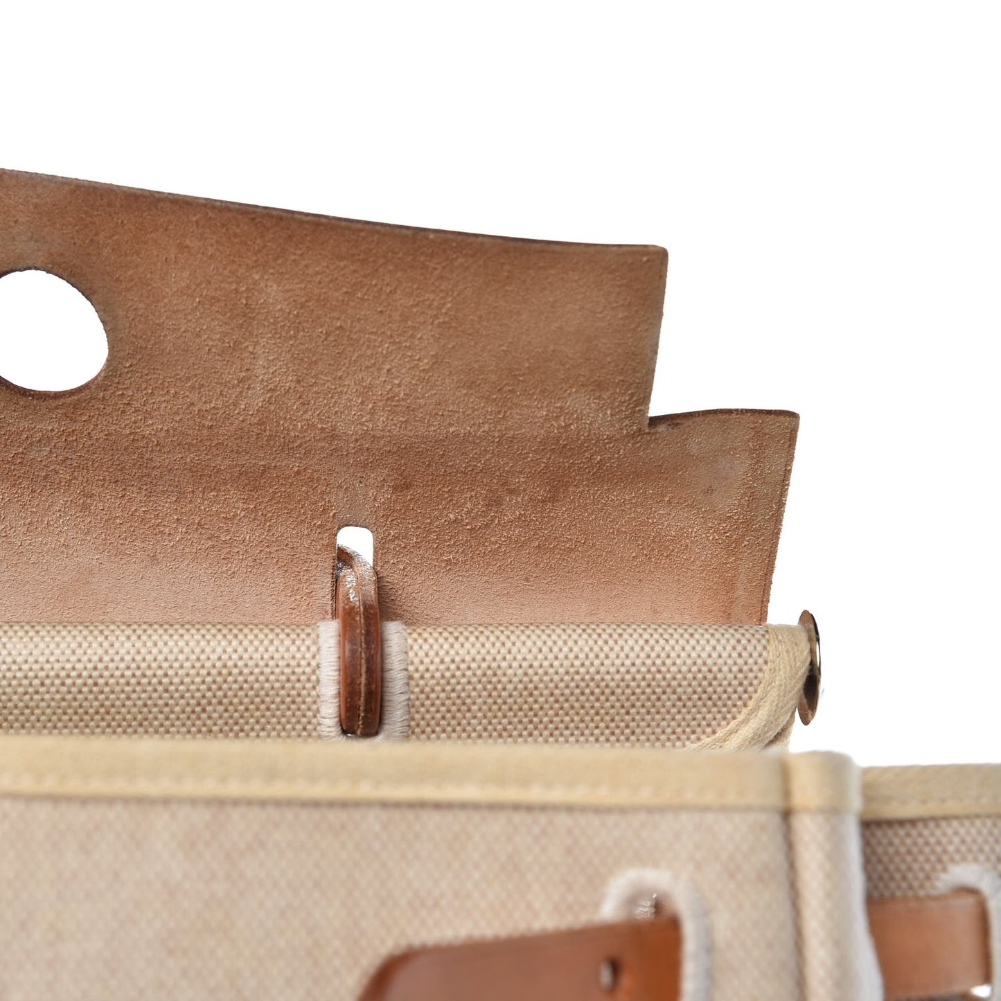 Toile Vache Calfskin Herbag 30 PM Backpack Natural