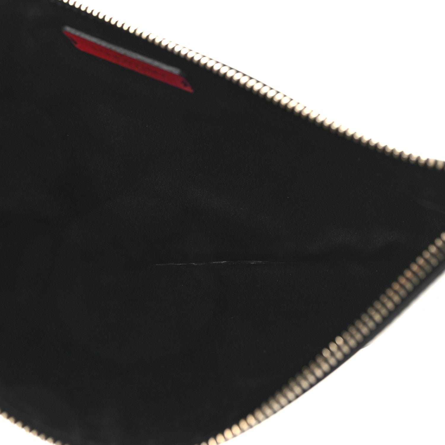 Valentino Garavani Calfskin VLTN Large Flat Zip Pouch Black 5 of 9