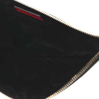 Valentino Garavani Calfskin VLTN Large Flat Zip Pouch Black 5 of 9