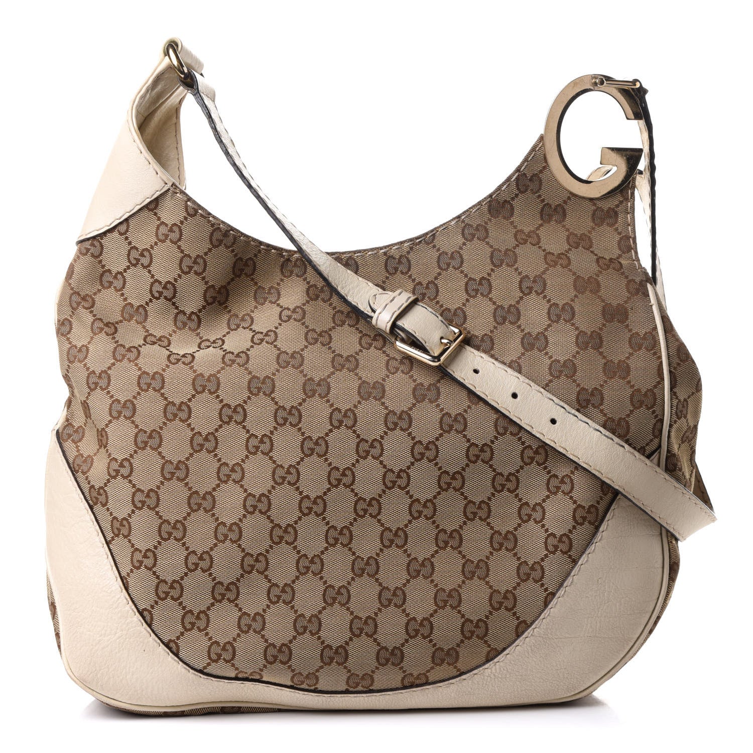 Gucci Monogram Medium Charlotte Hobo Off White 1 of 12