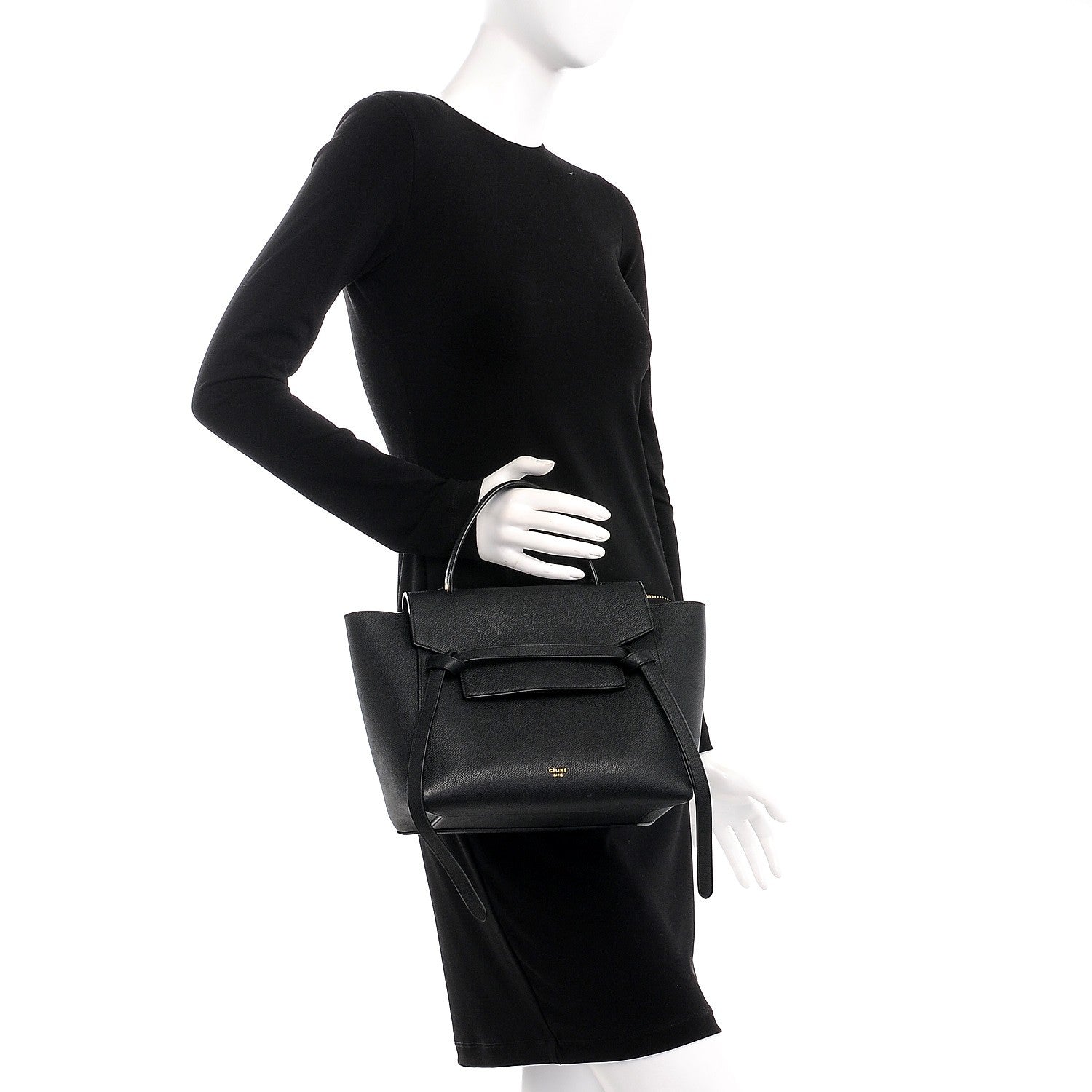 Celine Grained Calfskin Micro Belt Bag Black 3 of 8