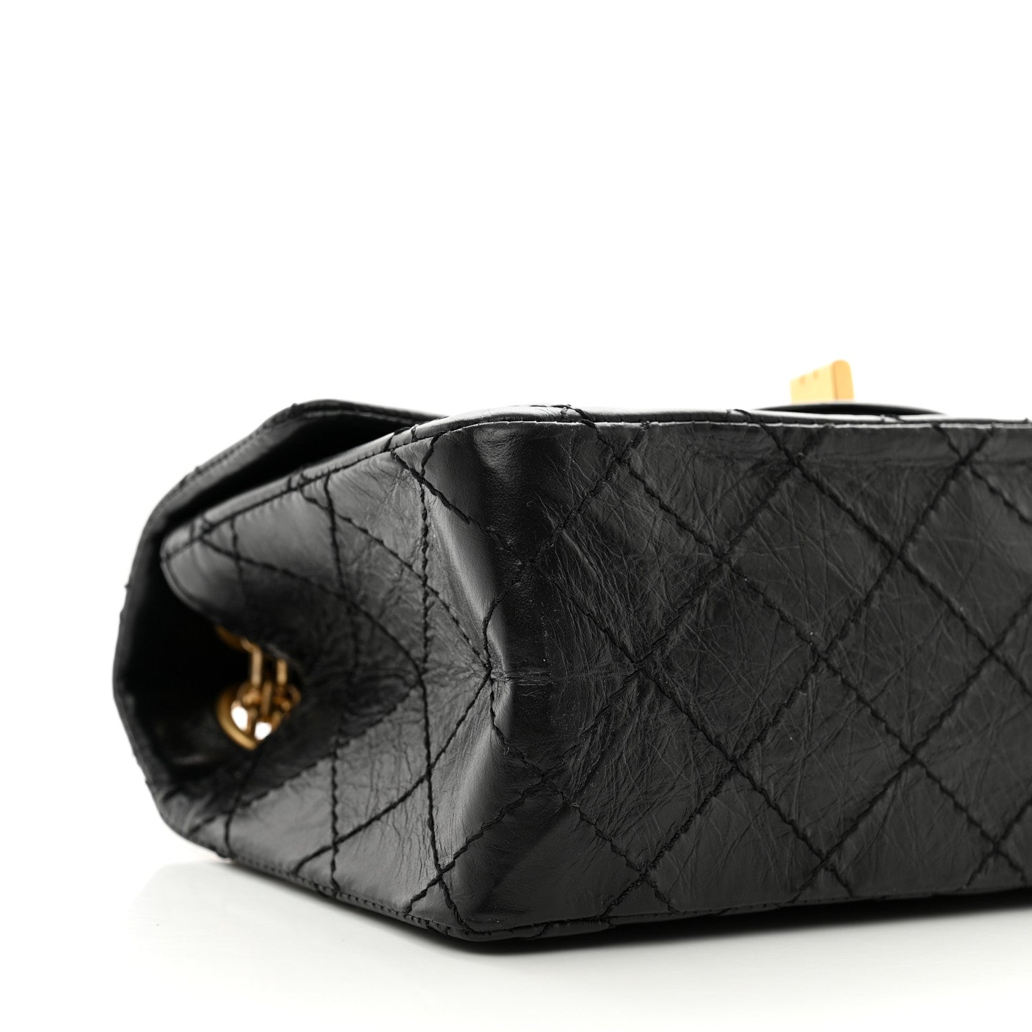 Chanel Aged Calfskin Quilted 2.55 Reissue Mini Flap Black 9 of 11