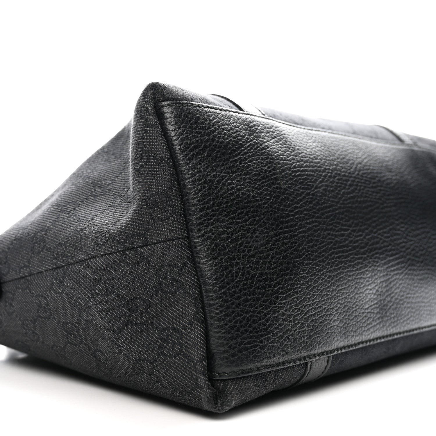 Gucci Nylon Monogram Medium GG Charm Dome Satchel Black 8 of 14