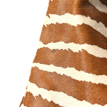 Gucci Pony Hair Zebra Print Large Jackie O Bouvier Hobo Brown 22 of 27
