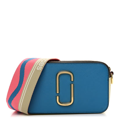 Marc Jacobs Saffiano Small Snapshot Camera Bag Blue Multicolor 1 of 11