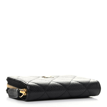Chanel Caviar Quilted Zip Coin Purse Black 2 of 9