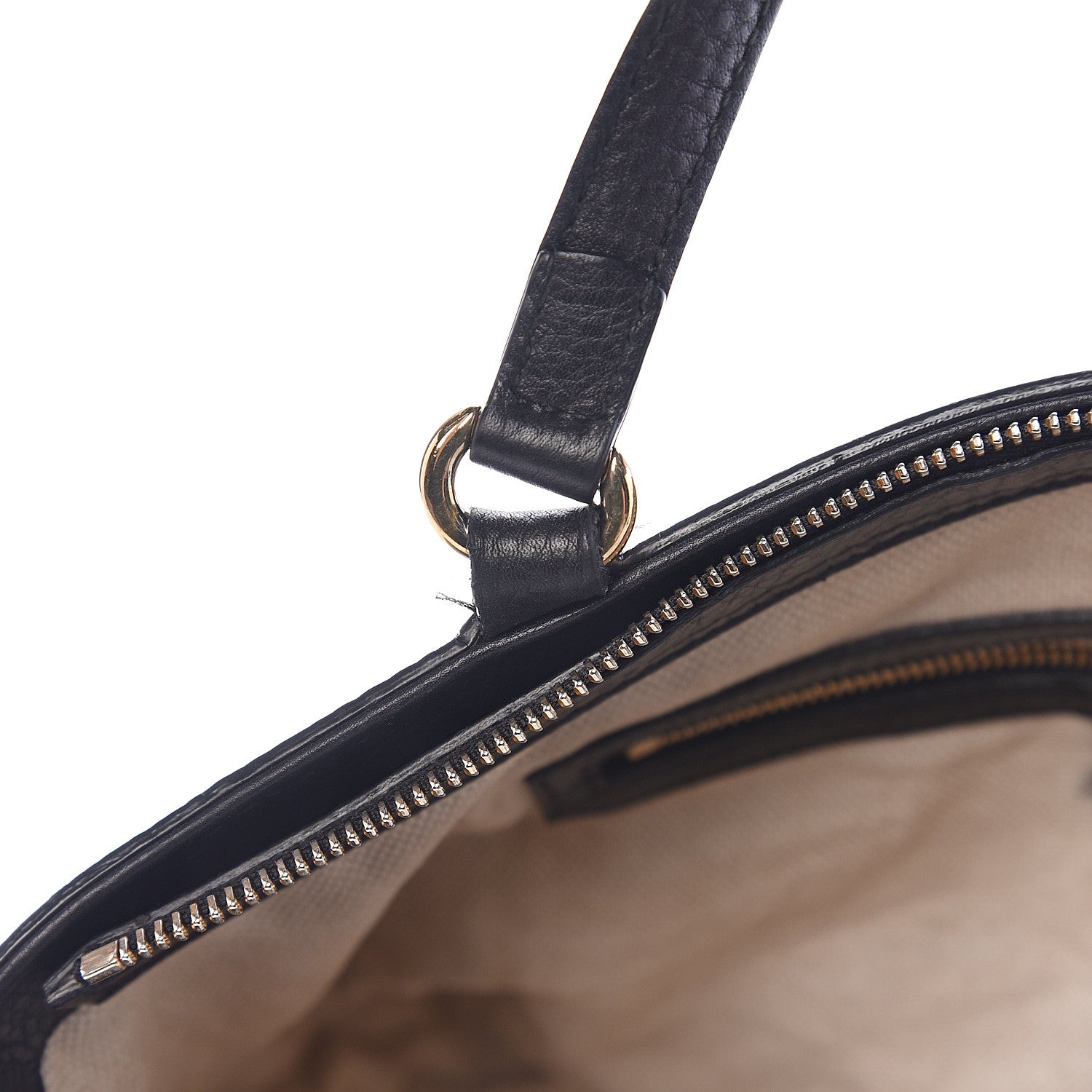 Gucci Pebbled Calfskin Small Soho Top Handle Bag Black 7 of 14