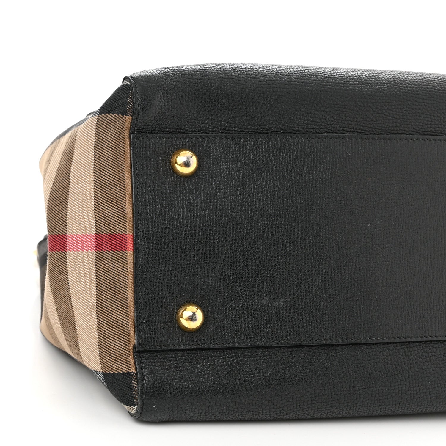 Burberry Grainy Calfskin House Check Small Canterbury Black 9 of 18