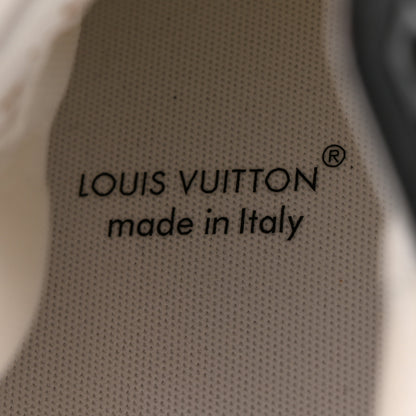 Louis Vuitton Calfskin Monogram Denim Womens LV Trainer Sneakers 39 Black 7 of 8