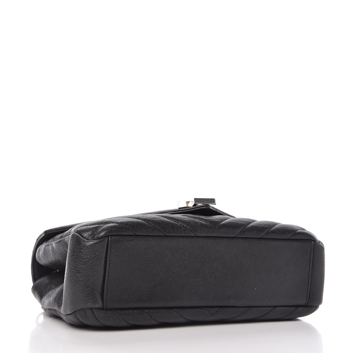 Saint Laurent Sheepskin Matelasse Medium Monogram College Punk Chain Satchel Black 4 of 9