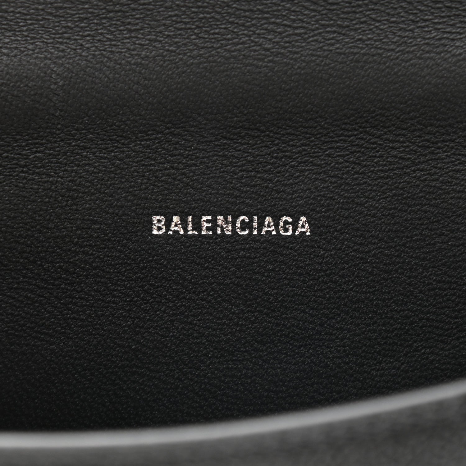 Balenciaga Grained Calfskin Hourglass Top Handle Bag XS Black 10 of 11
