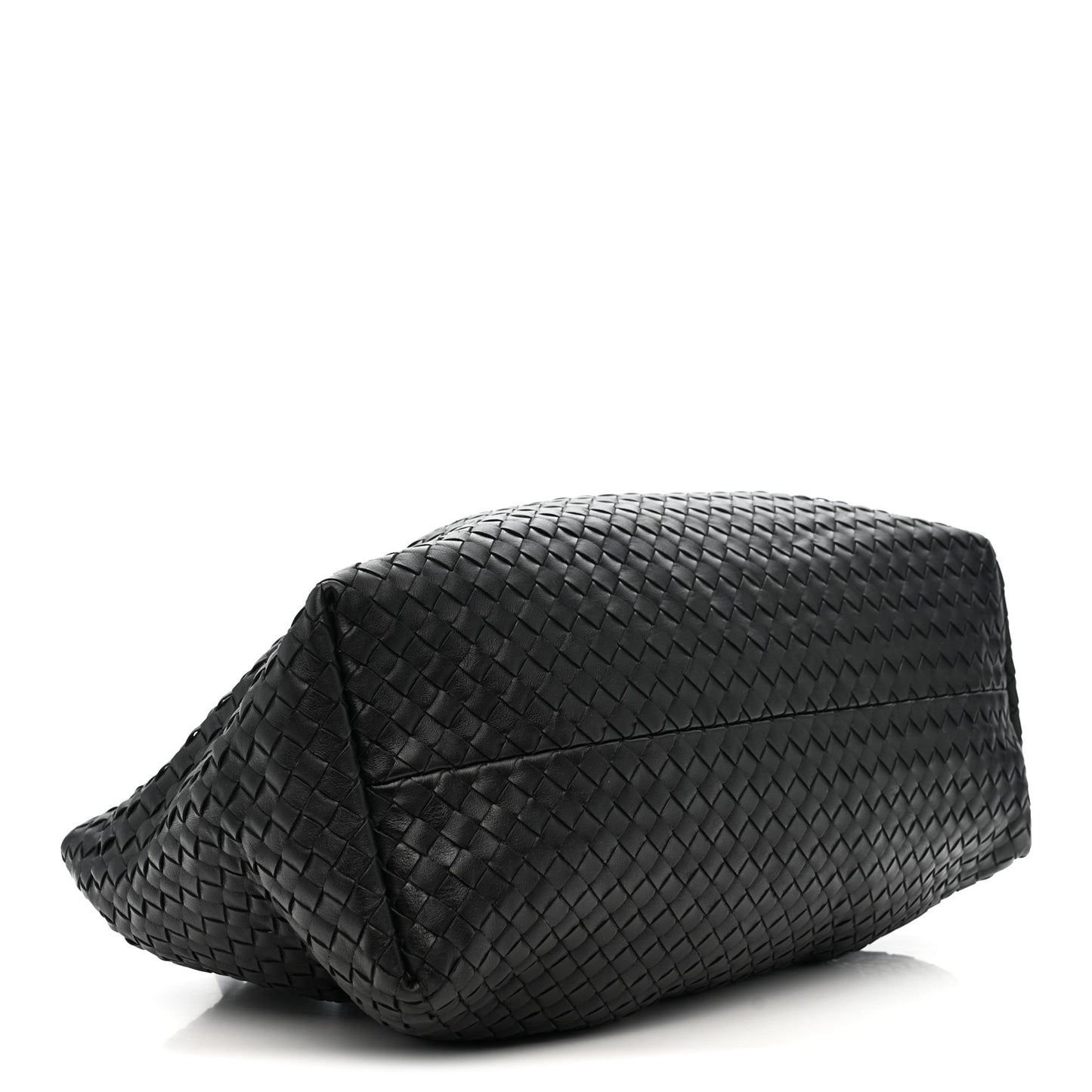 Calfskin Intrecciato Pinacoteca Reversible Tote Black Fondant
