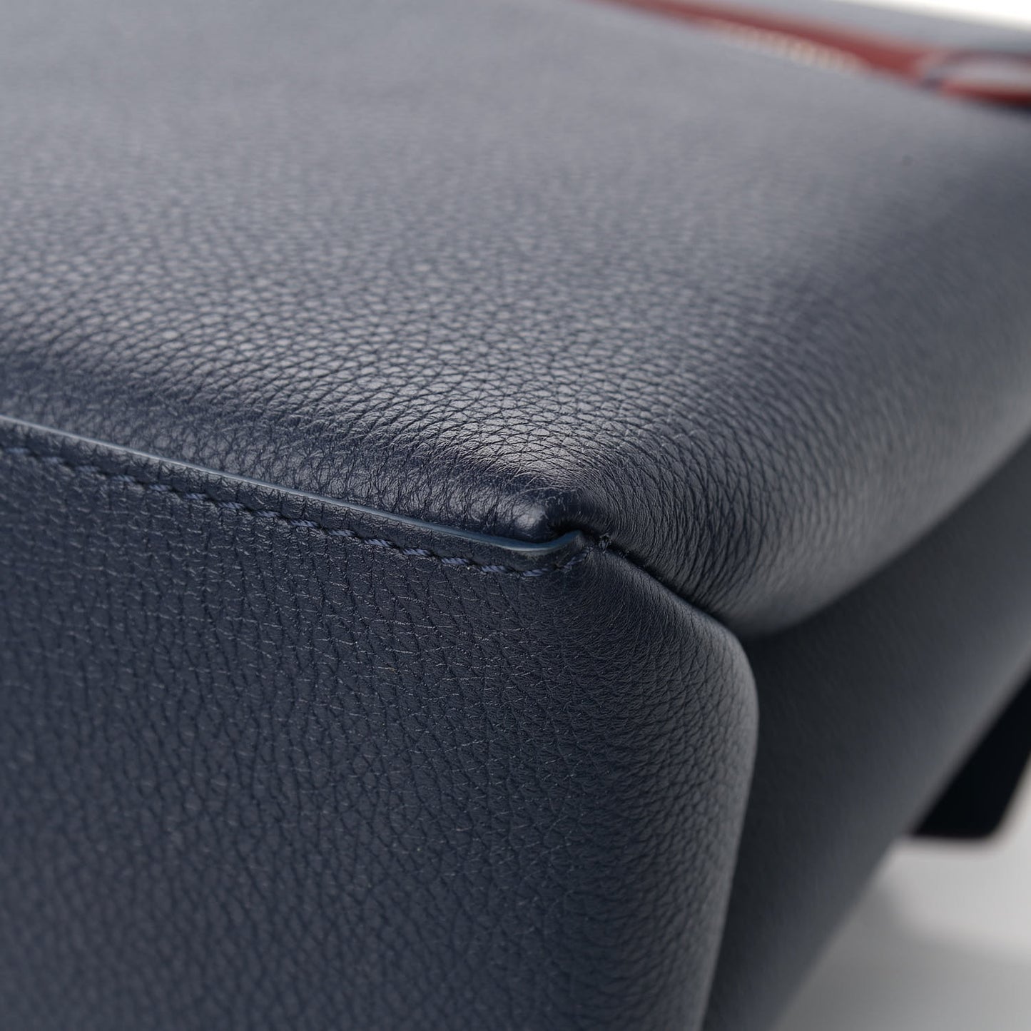 Soft Calfskin My Lockme Top Handle Marine Rouge