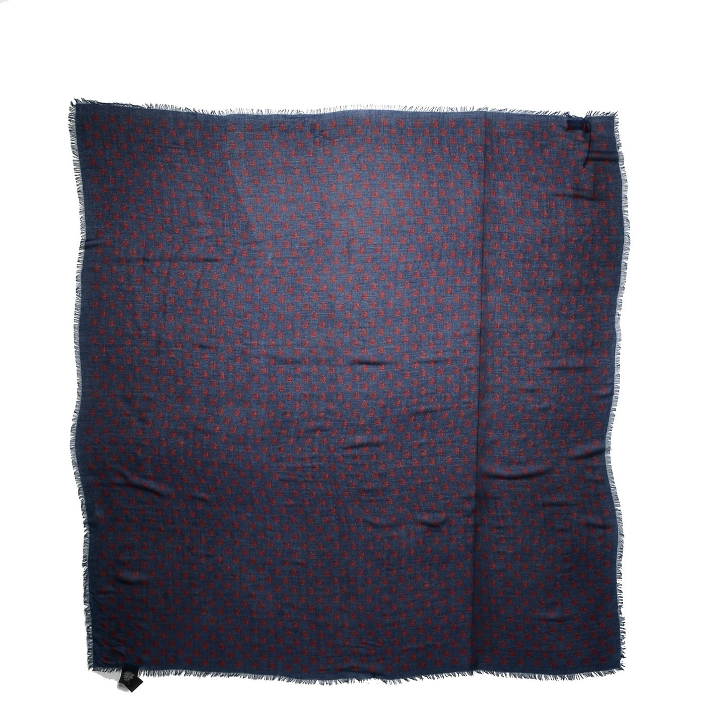Modal Silk Twill GG Hamlet Square Scarf Sapphire Red