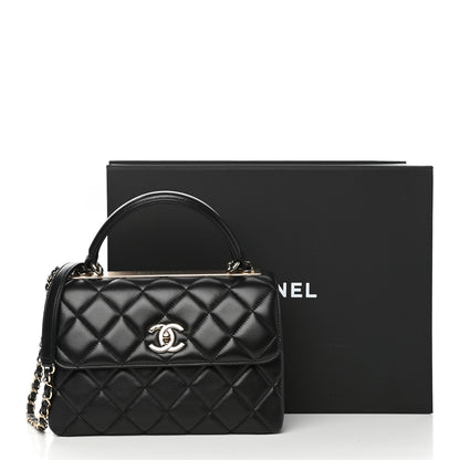 Chanel Lambskin Quilted Small Trendy CC Dual Handle Flap Bag Black 11 of 12