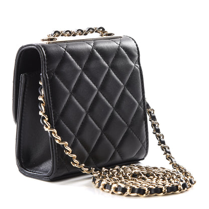 Chanel Lambskin Quilted Mini Trendy CC Chain Wallet Black 2 of 12